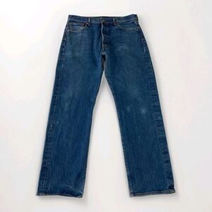 Levi's 501XX Button Fly Jeans Mens 36x34 Blue Straight Leg Denim Casual